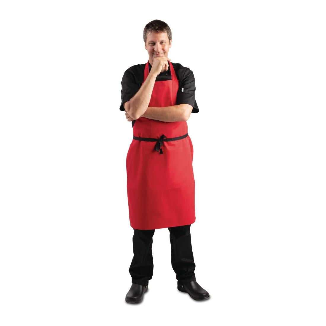 Whites Bib Apron Red
