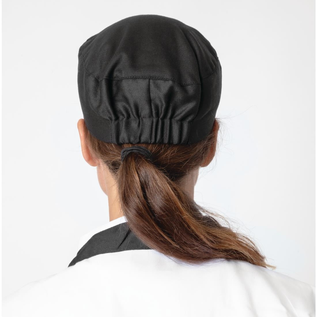 Nisbets Essentials Chef Skull Caps Black (2 pack)