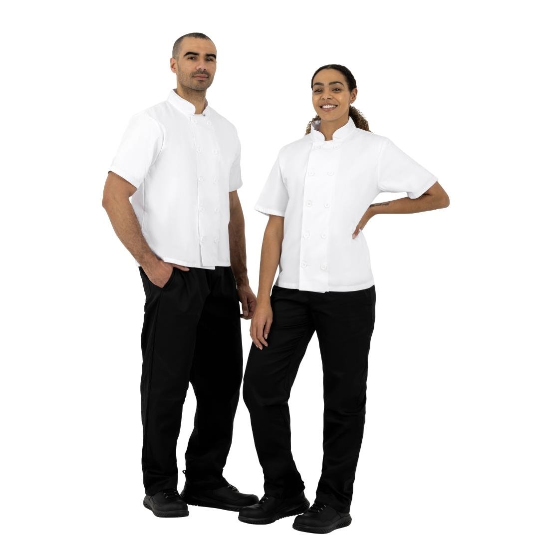 Nisbets Essentials Unisex Chef Jacket White L (2 Pack)