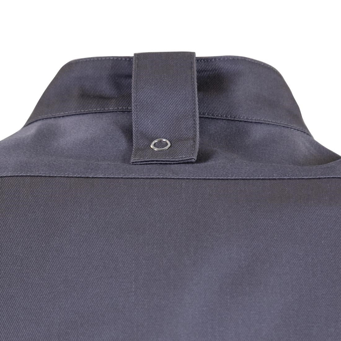 Southside Unisex Chef Jacket Band Collar Charcoal S