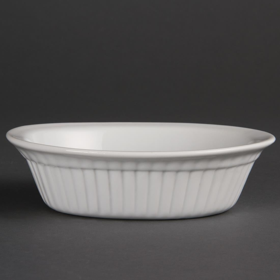 Olympia Whiteware Oval Pie Dishes 170mm (6 Pack)