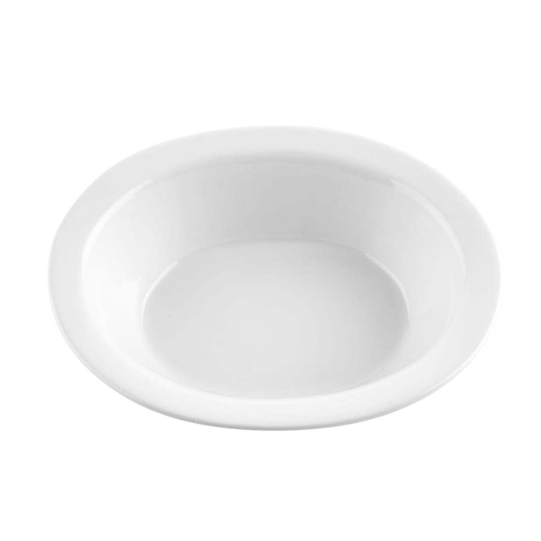 Olympia Whiteware Oval Pie Dishes 170mm (6 Pack)
