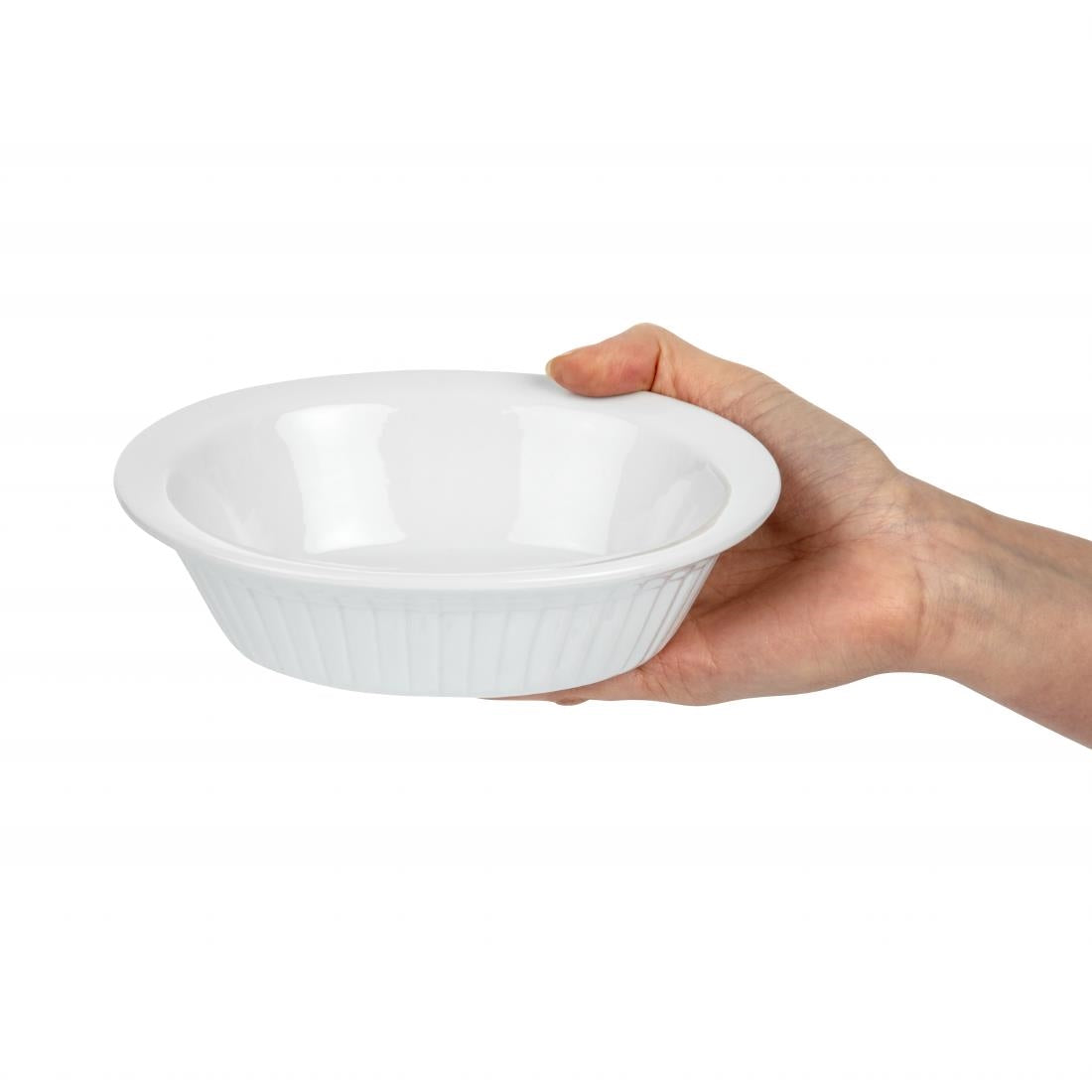 Olympia Whiteware Oval Pie Dishes 170mm (6 Pack)
