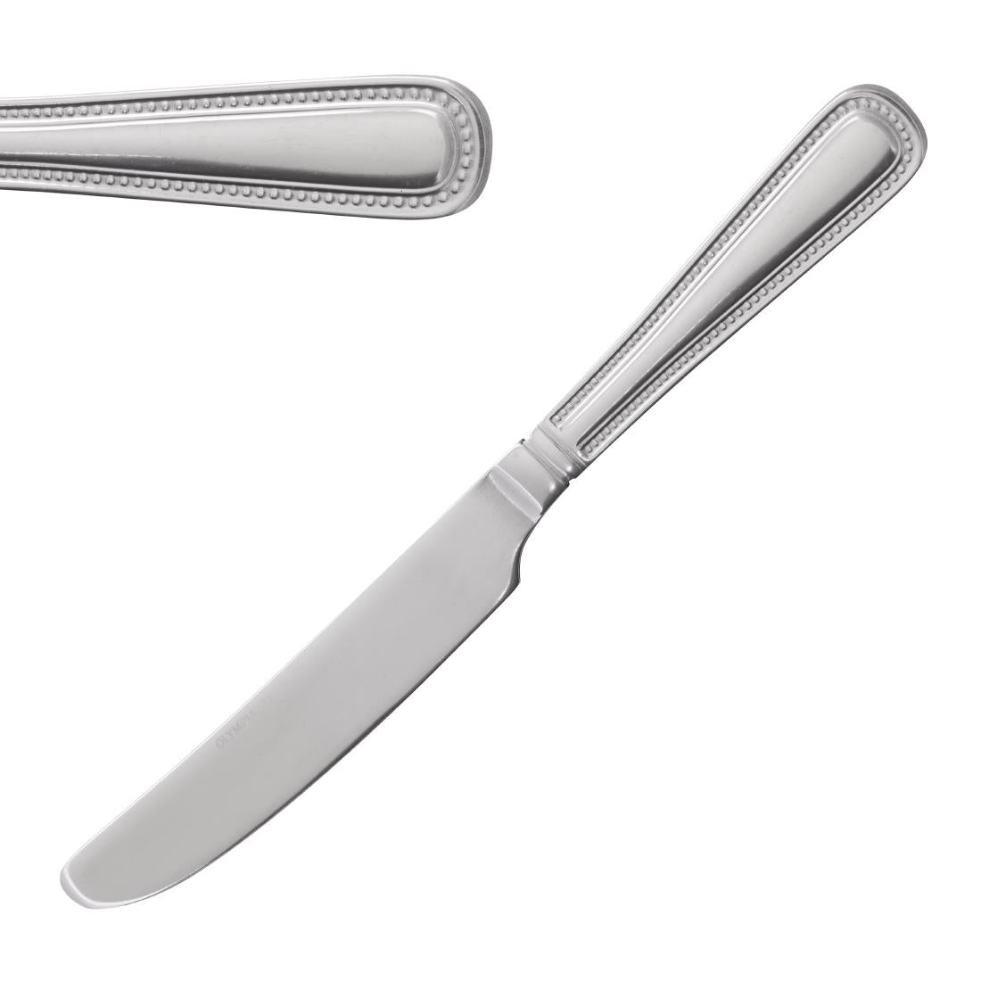 Olympia Bead Solid Handle Table Knife (12 Pack)