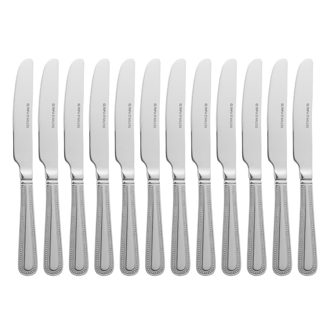 Olympia Bead Solid Handle Dessert Knife (12 Pack)