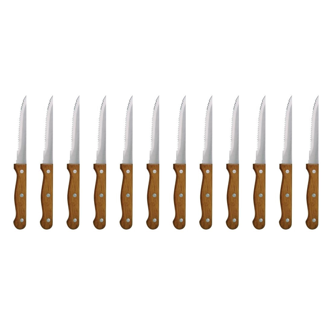 Olympia Steak Knives with Merbau Wood Handles (12 Pack)