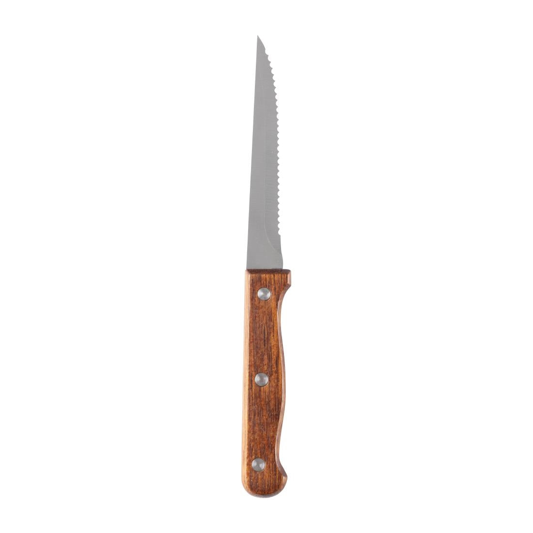 Olympia Steak Knives with Merbau Wood Handles (12 Pack)