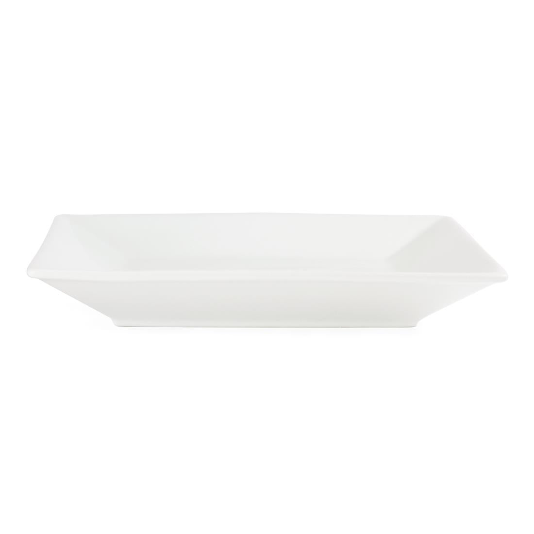 Olympia Whiteware Square Plates Wide Rim 250mm (6 Pack)