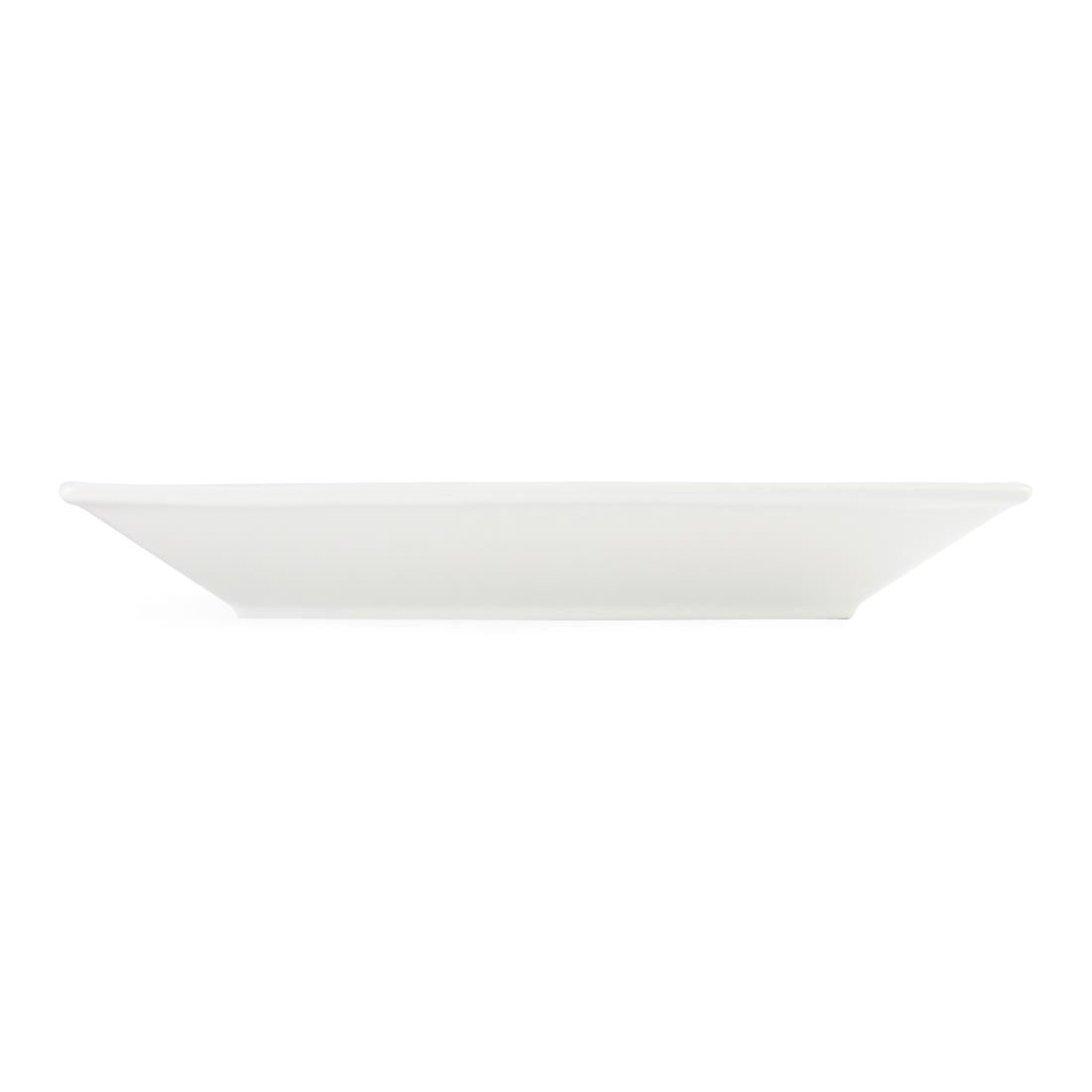 Olympia Whiteware Square Plates Wide Rim 250mm (6 Pack)