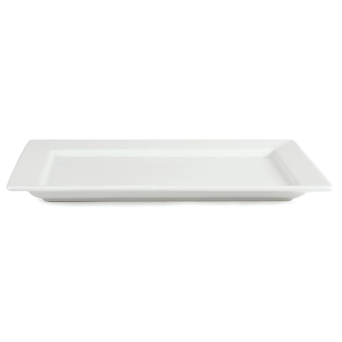 Olympia Whiteware Wide Rim Rectangular Platter 400x295mm