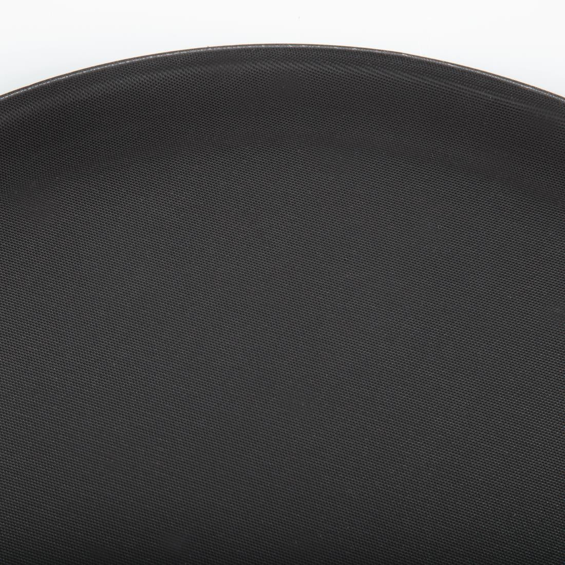 Olympia Kristallon Polypropylene Round Non-Slip Tray Black 406mm