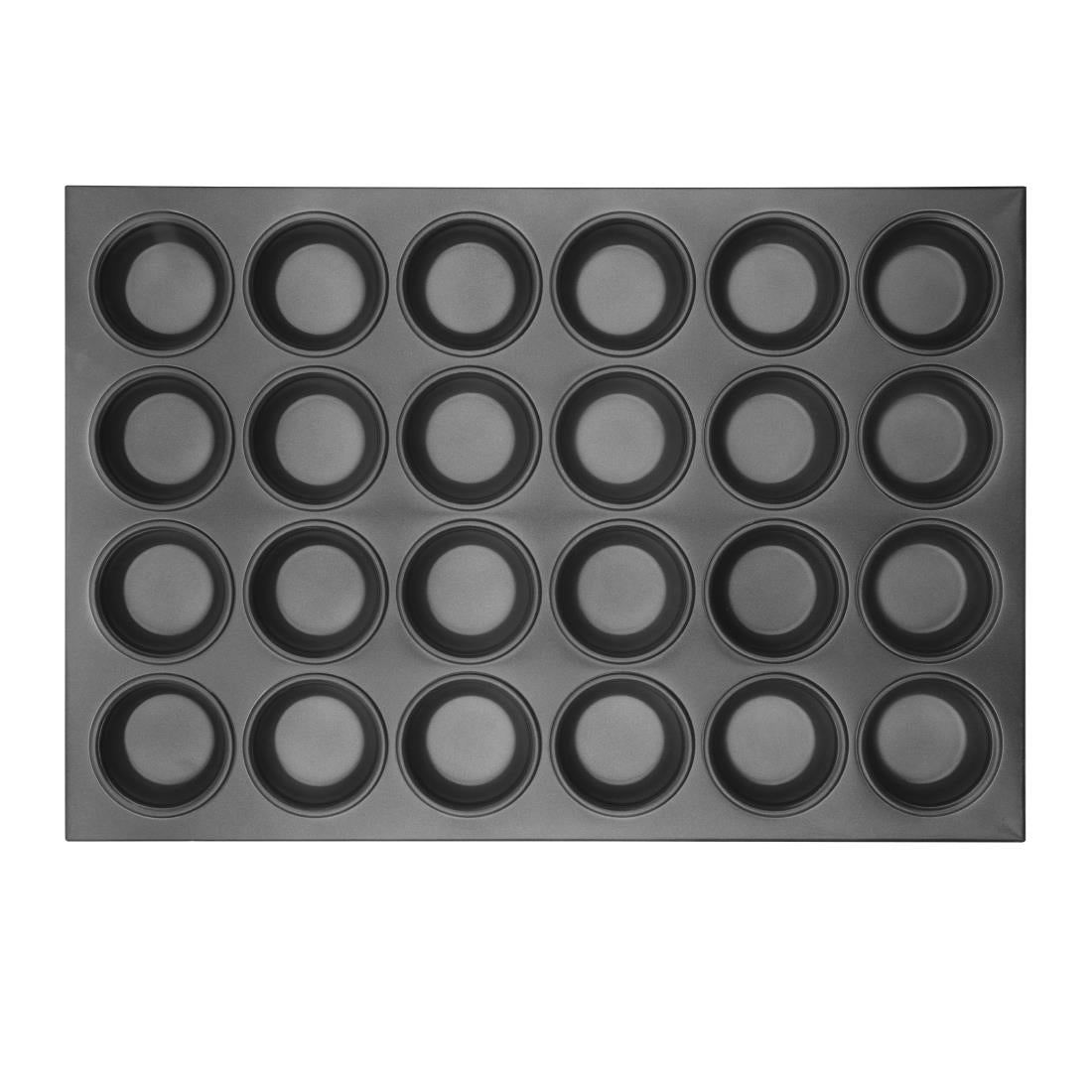 Vogue Aluminium Non-Stick Muffin Tray 24 Cup