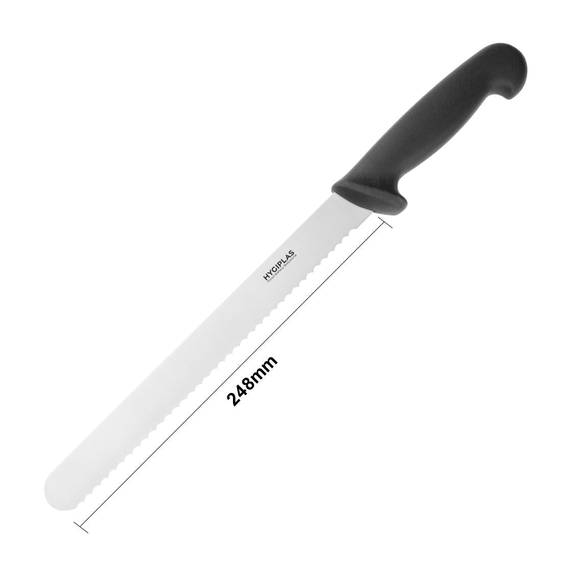 Hygiplas Serrated Slicer Black 24.8cm