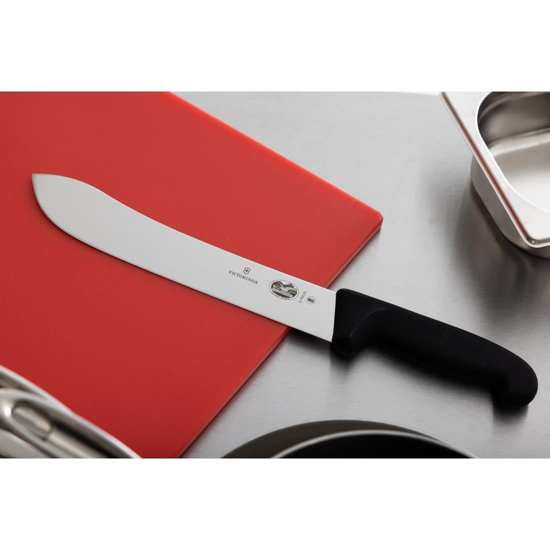 Victorinox Fibrox Butchers Steak Knife Black 25.4cm