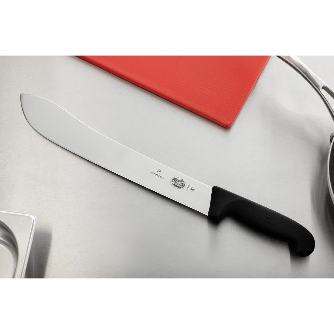 Victorinox Fibrox Butchers Steak Knife Black 30.5cm