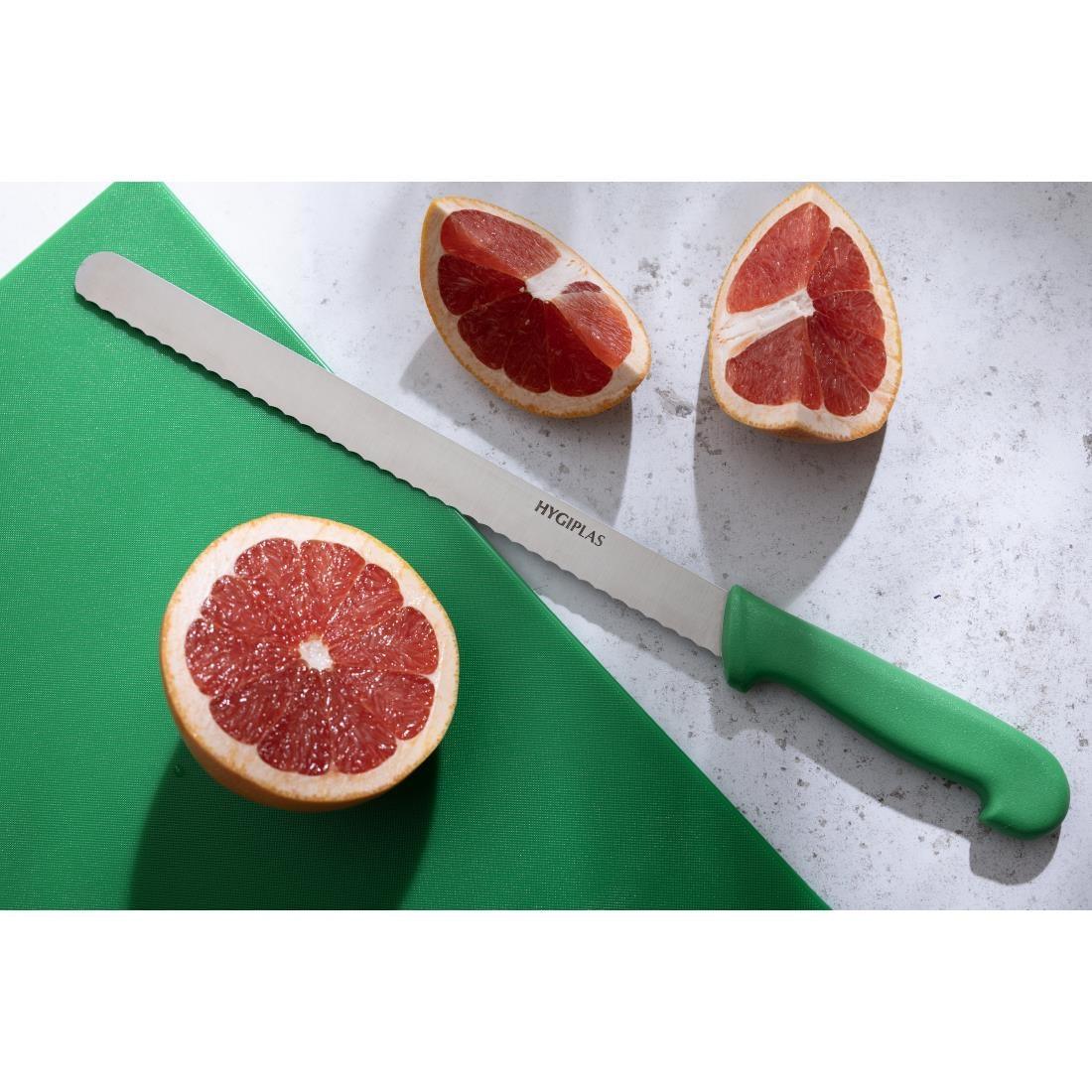 Hygiplas Serrated Slicer Green 30.5cm