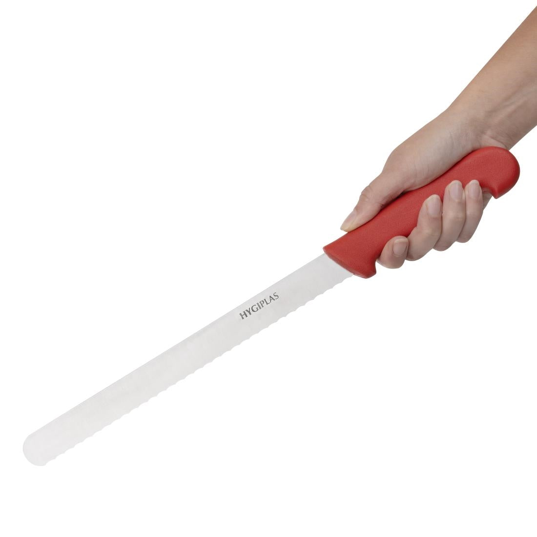 Hygiplas Serrated Slicer Red 25.5cm