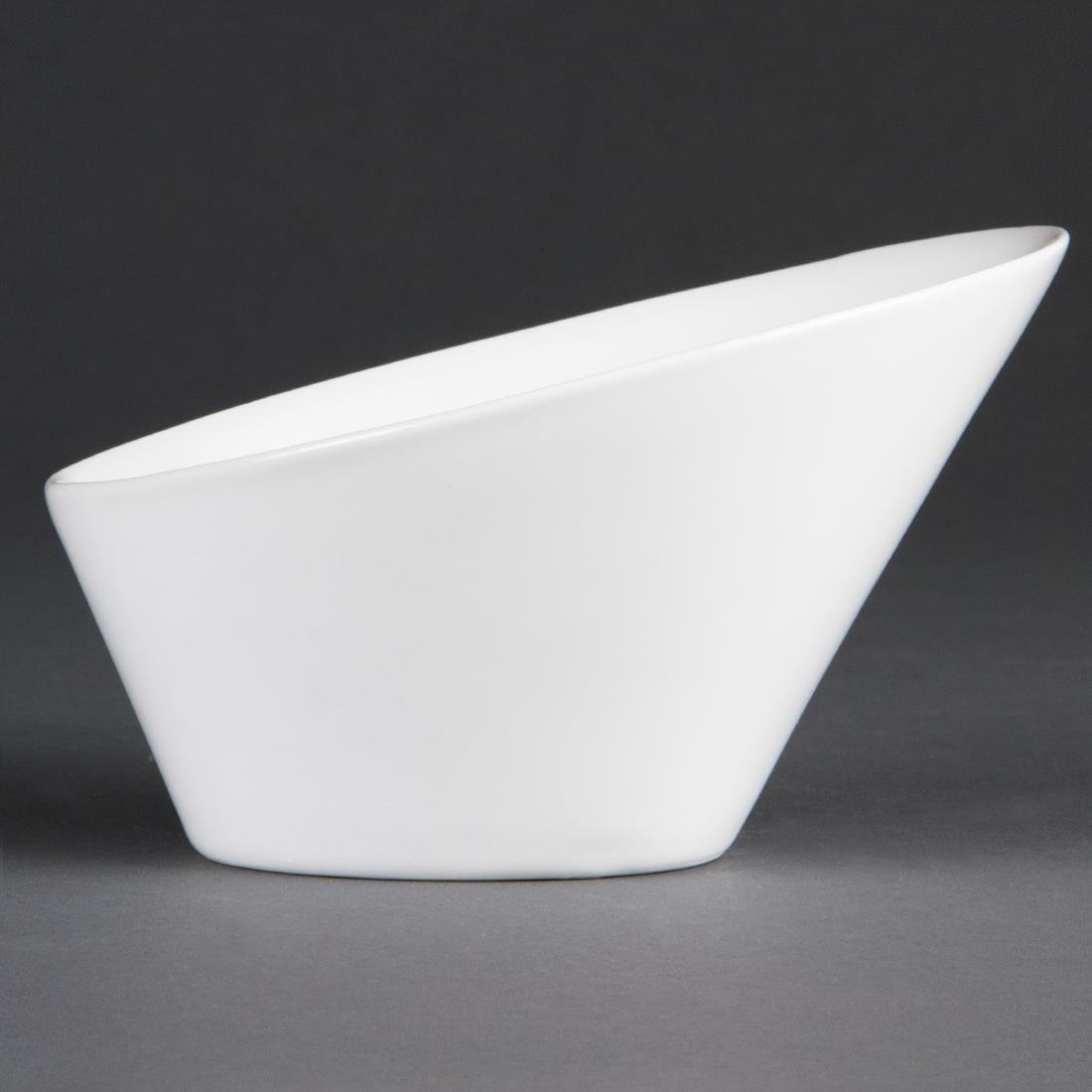 Olympia Whiteware Oval Sloping Bowls 176x200mm (3 Pack)