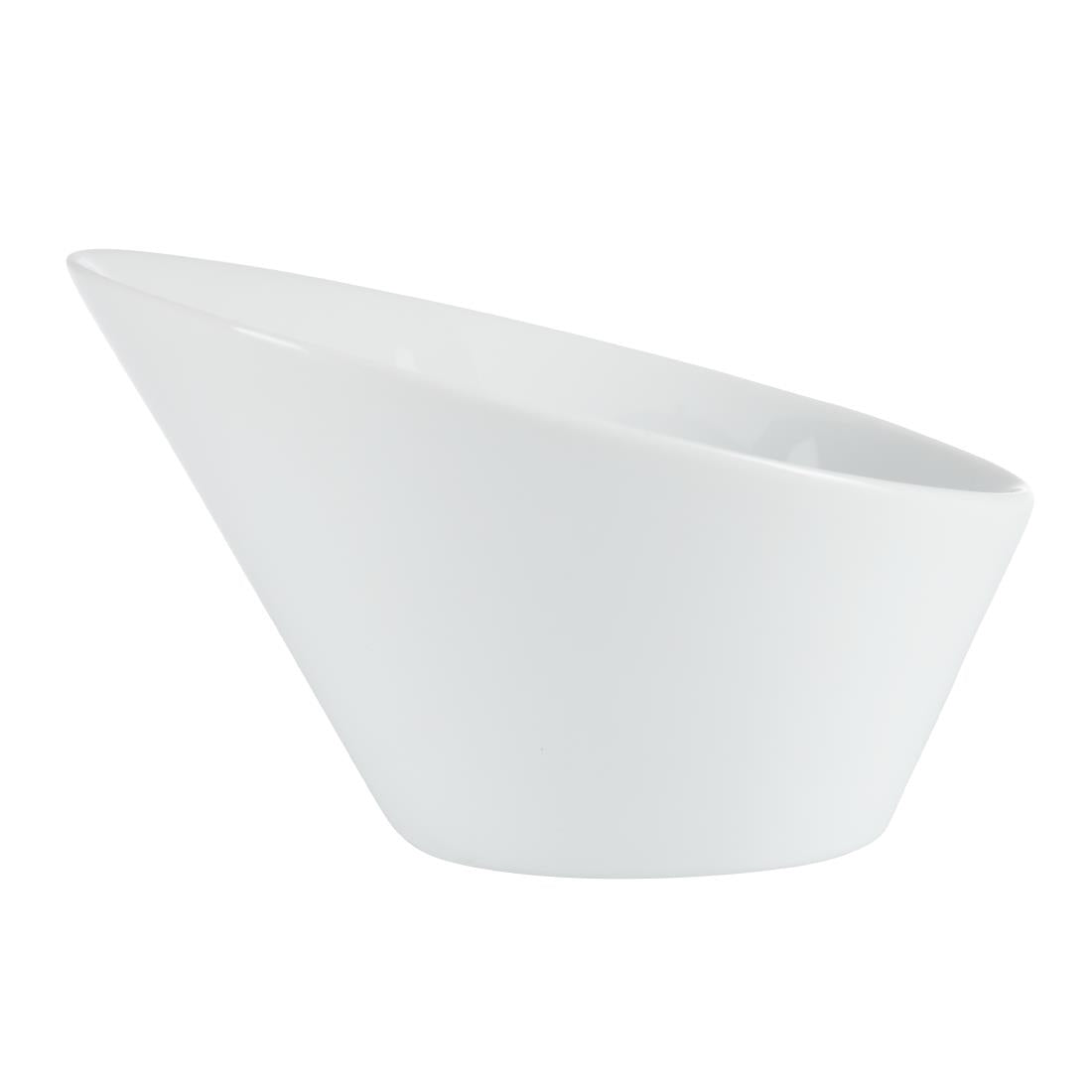 Olympia Whiteware Oval Sloping Bowls 154x133mm (4 Pack)