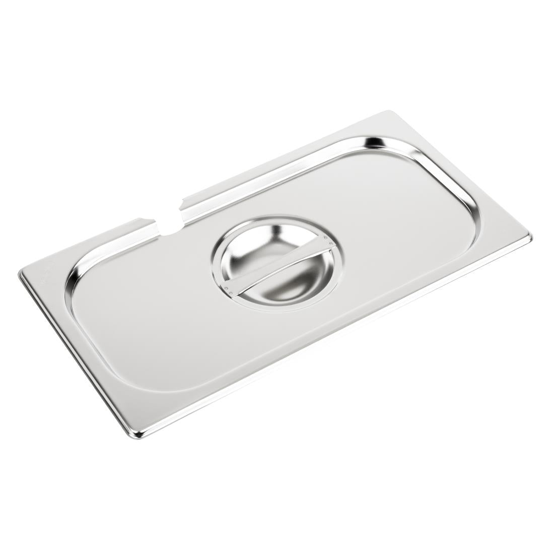 Vogue Stainless Steel 1/3 Gastronorm Notched Lid