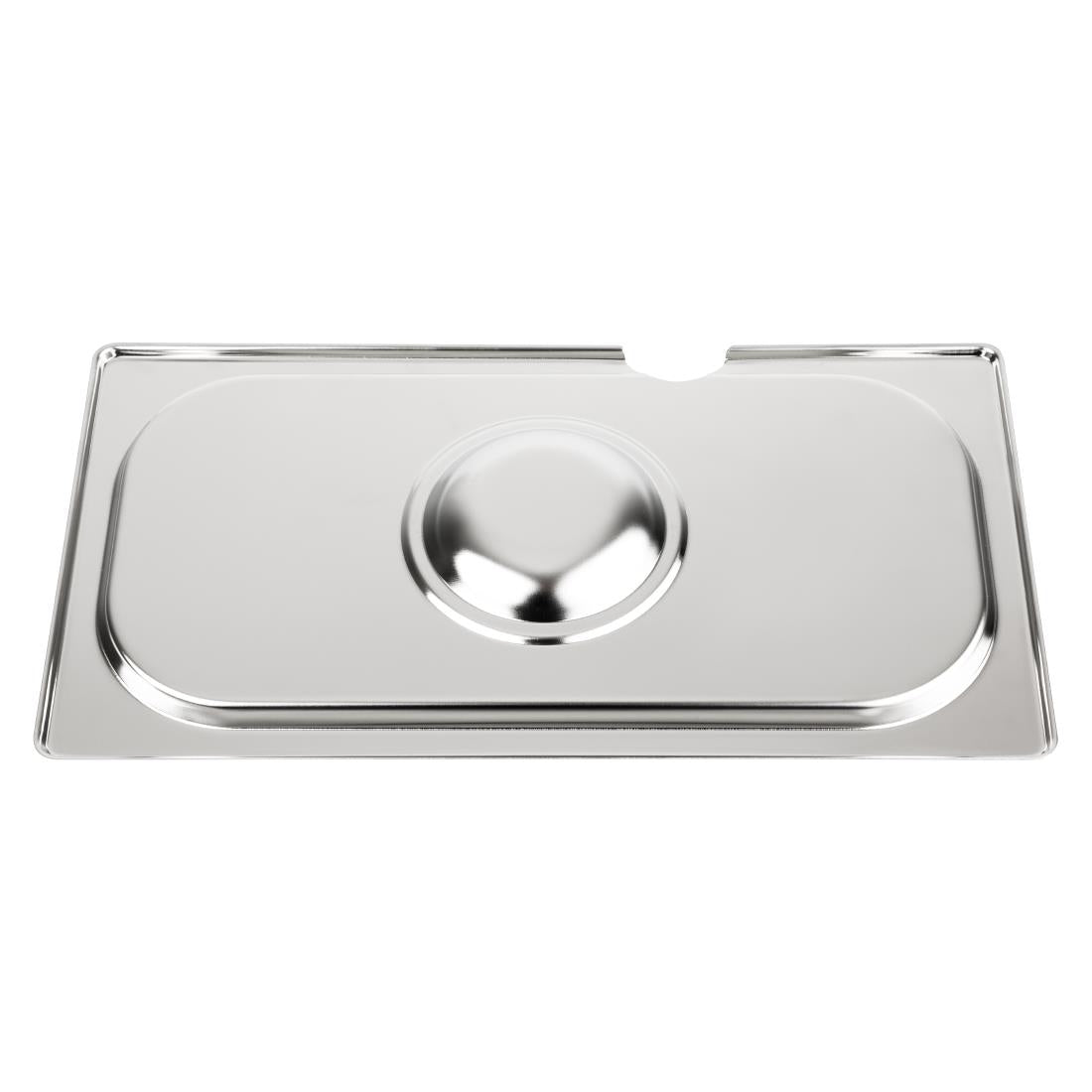 Vogue Stainless Steel 1/3 Gastronorm Notched Lid