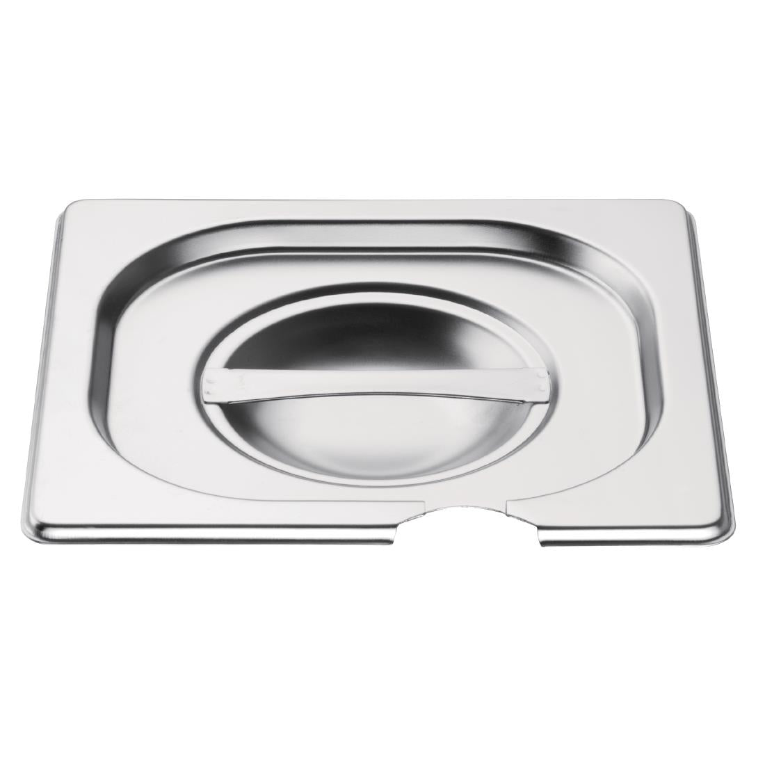 Vogue Stainless Steel 1/6 Gastronorm Notched Lid