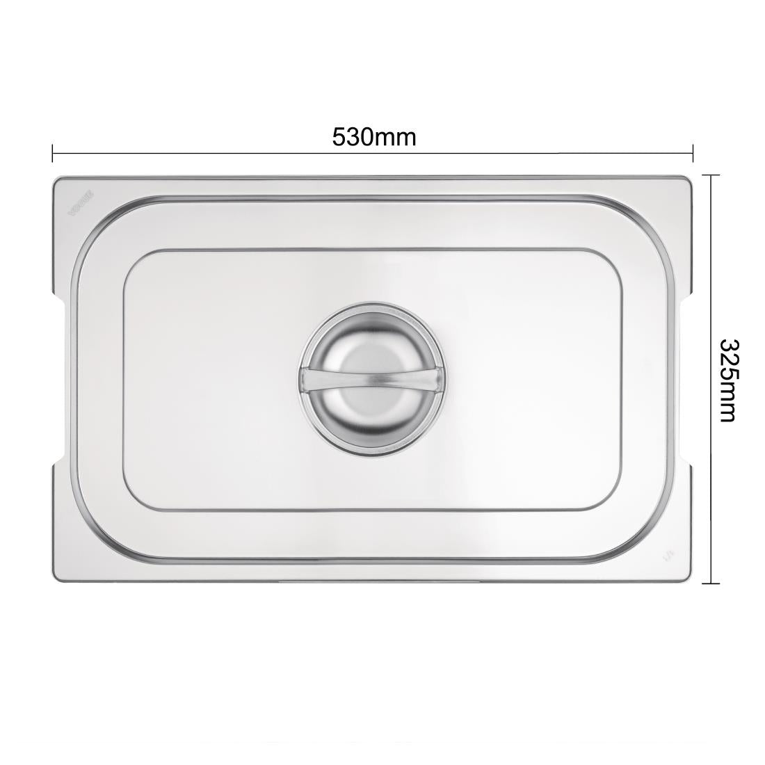 Vogue Stainless Steel 1/1 Gastronorm Handled Tray Lid