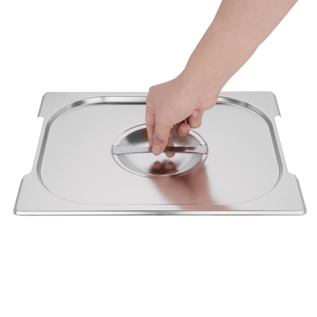 Vogue Stainless Steel 1/2 Gastronorm Handled Tray Lid
