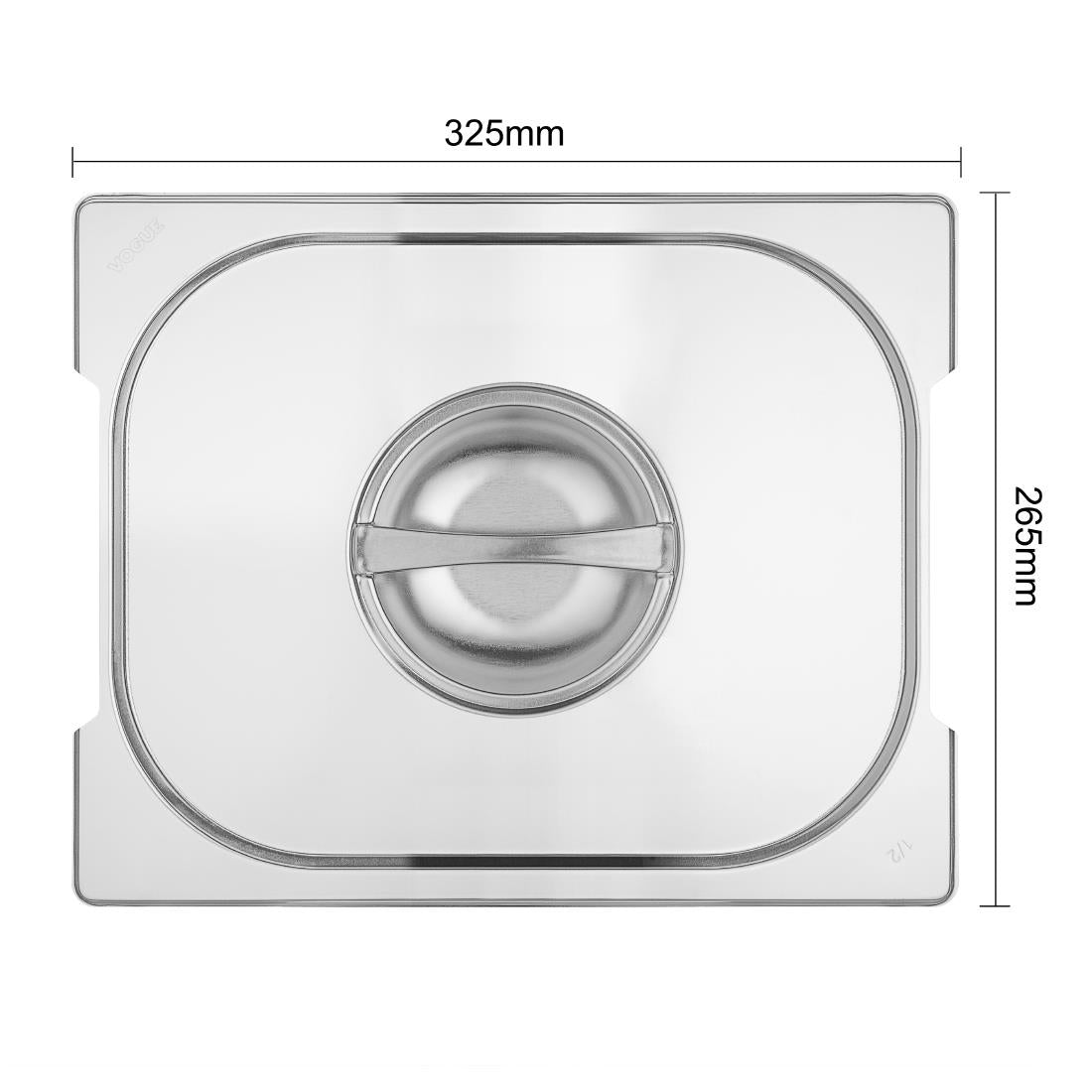 Vogue Stainless Steel 1/2 Gastronorm Handled Tray Lid