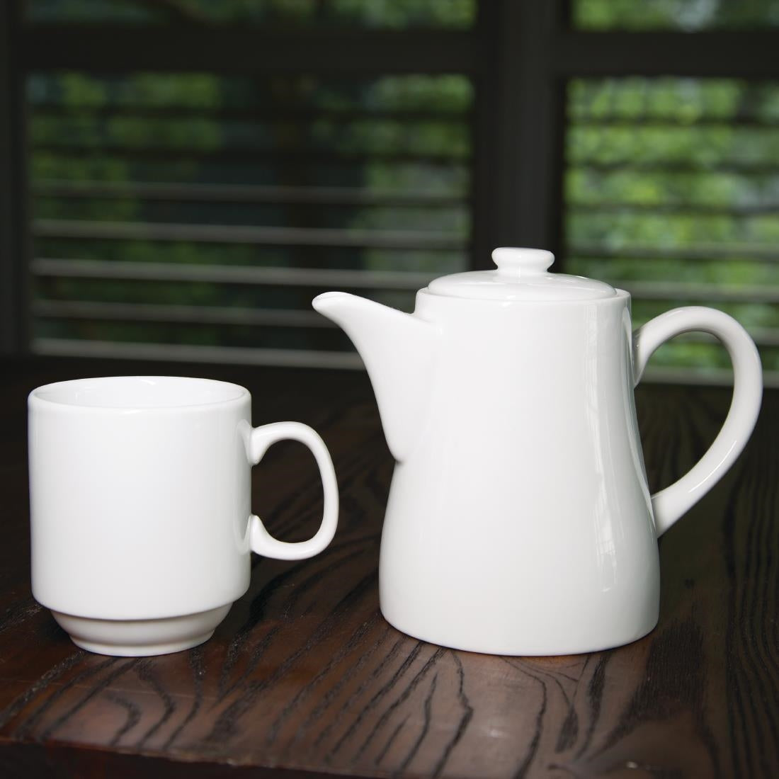 Olympia Whiteware Stacking Mugs 284ml (12 Pack)