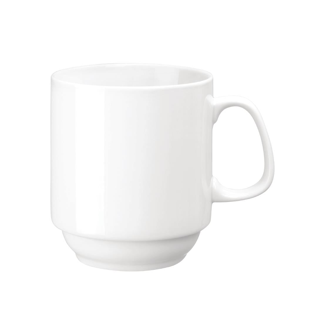 Olympia Whiteware Stacking Mugs 284ml (12 Pack)
