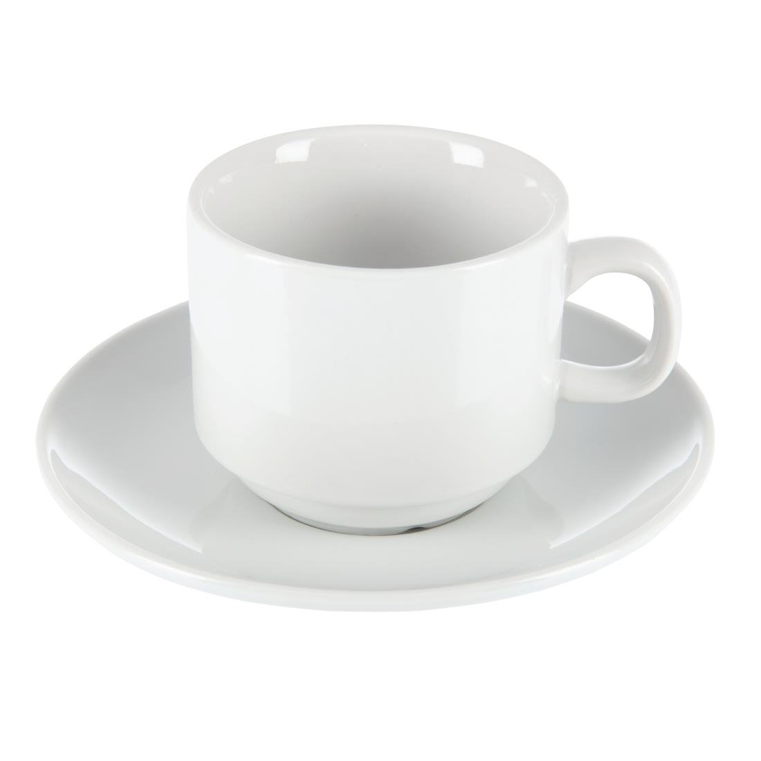Olympia Whiteware Stacking Saucers 150mm (12 Pack)
