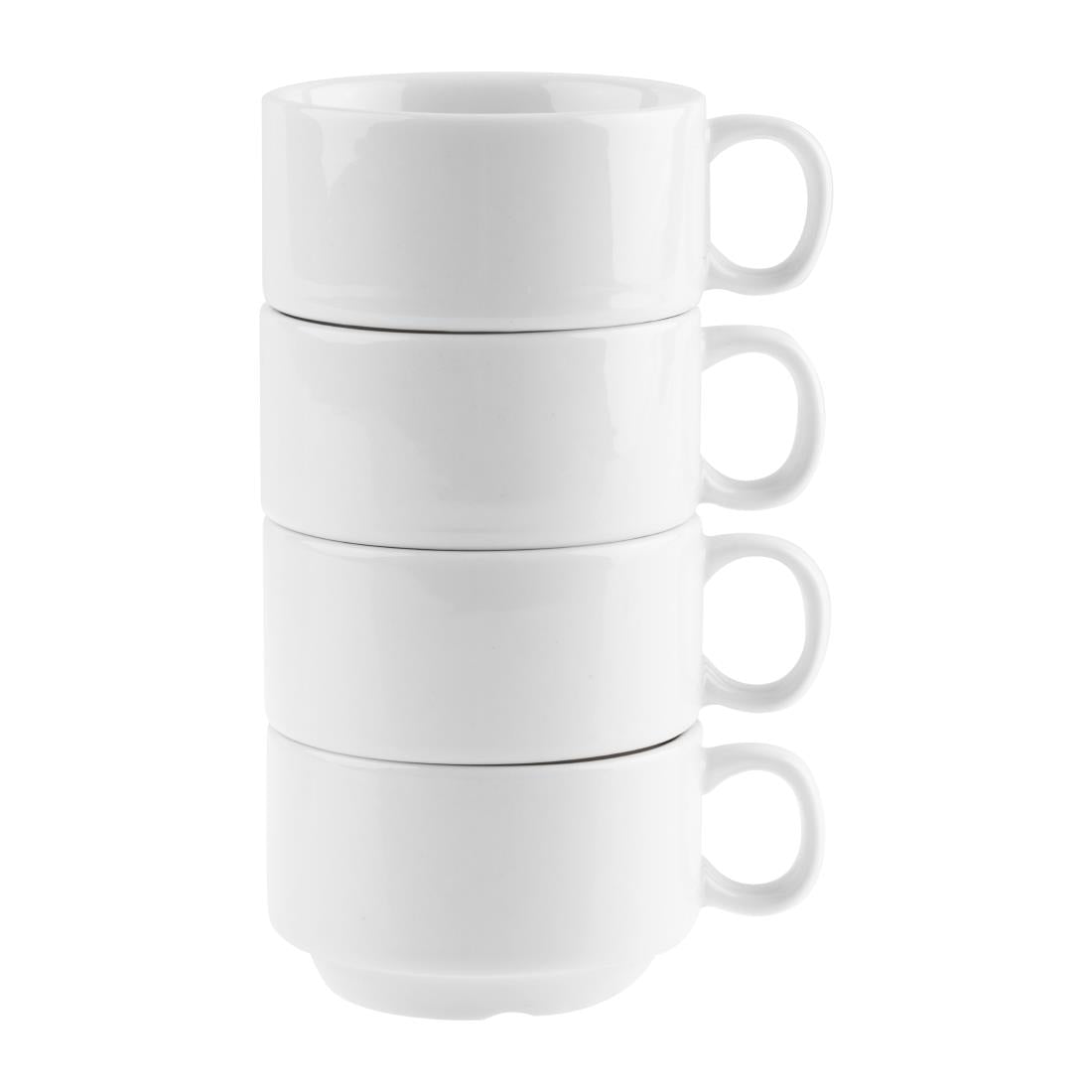 Olympia Whiteware Stacking Espresso Cups 85ml (12 Pack)