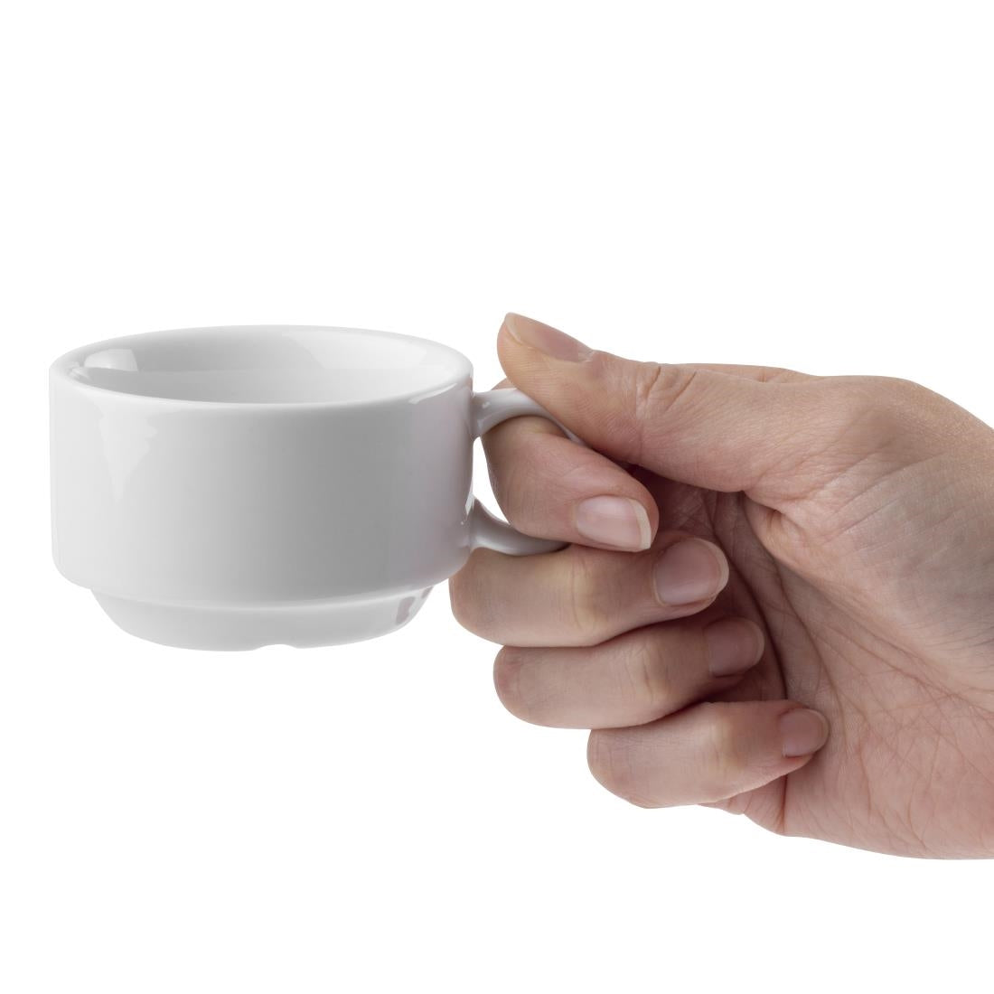 Olympia Whiteware Stacking Espresso Cups 85ml (12 Pack)