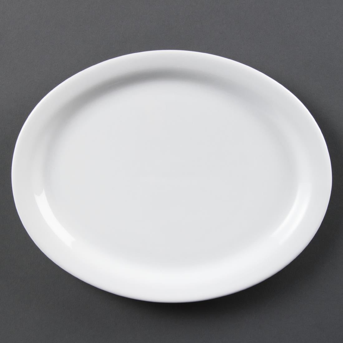 Olympia Whiteware Oval Platters 250mm (6 Pack)