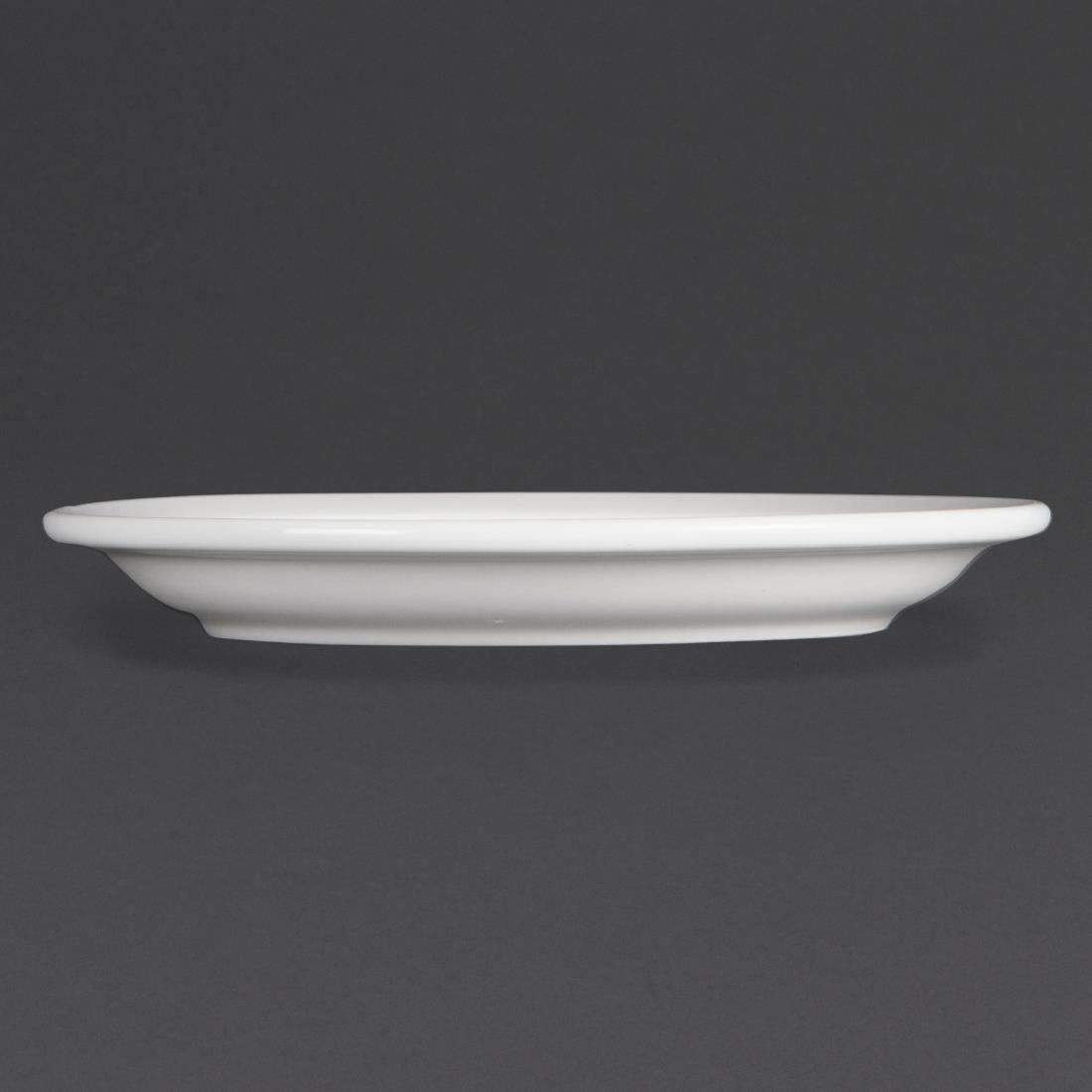 Olympia Whiteware Narrow Rimmed Plates 150mm (12 Pack)