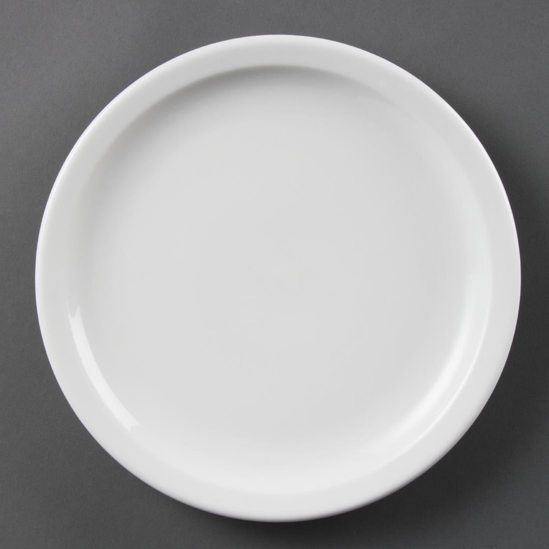 Olympia Whiteware Narrow Rimmed Plates 230mm (12 Pack)