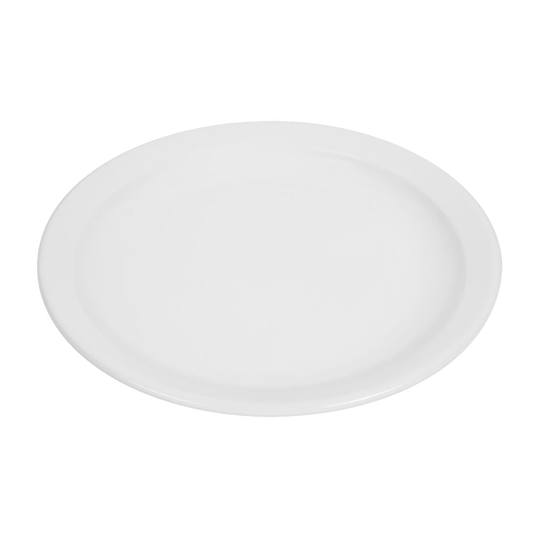 Olympia Whiteware Narrow Rimmed Plates 250mm (12 Pack)
