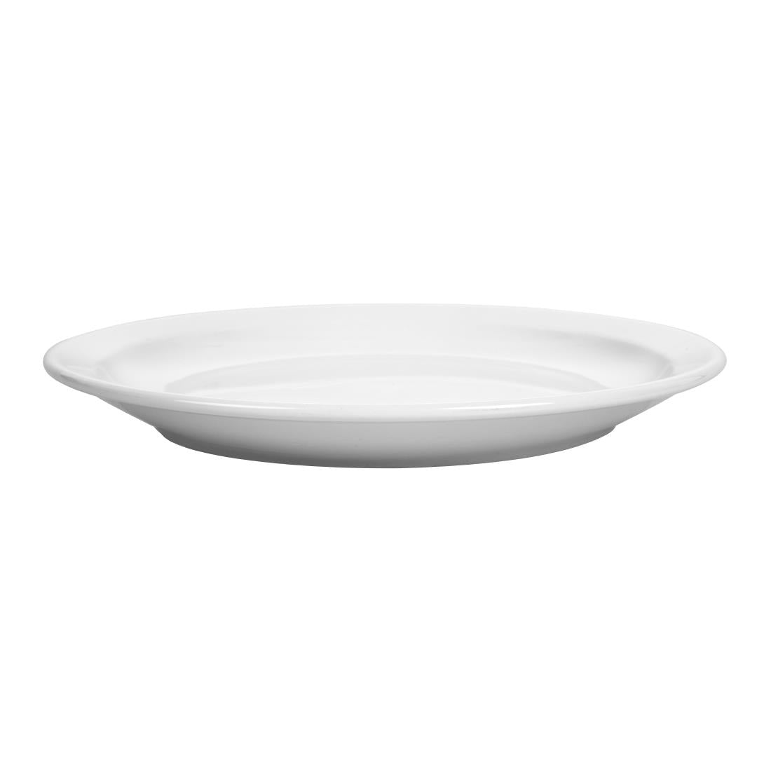 Olympia Whiteware Narrow Rimmed Plates 250mm (12 Pack)
