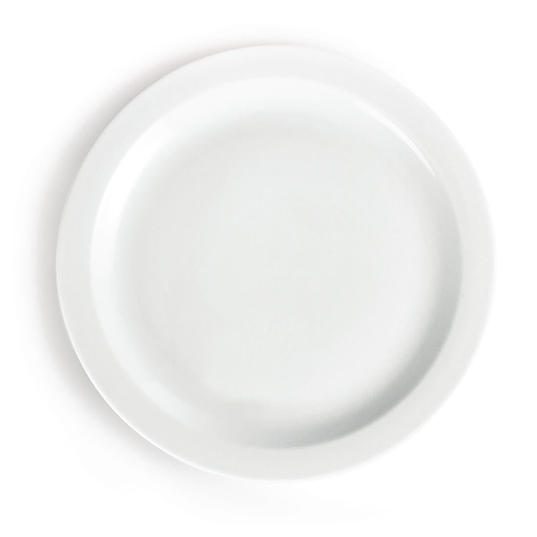 Olympia Whiteware Narrow Rimmed Plates 280mm (6 Pack)