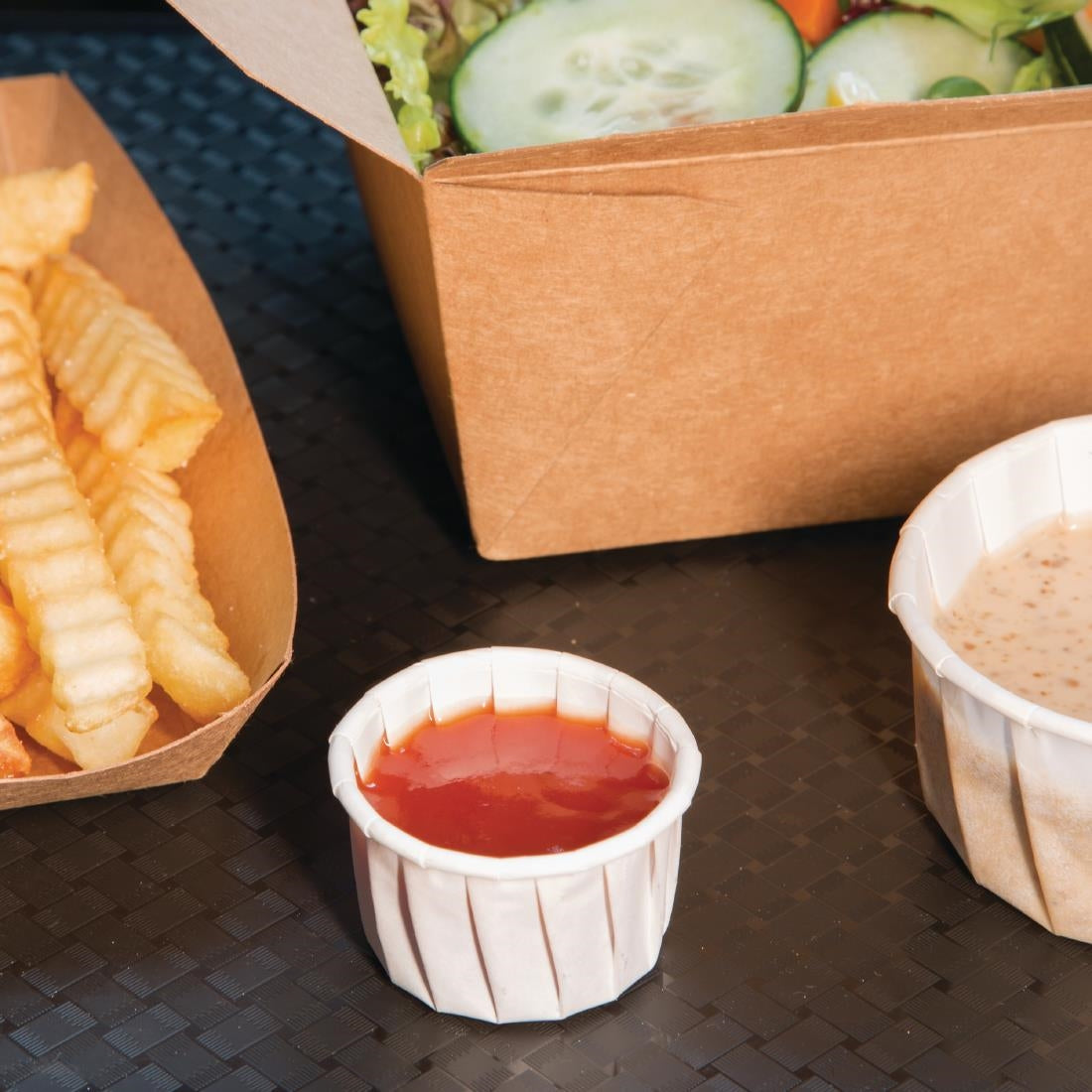 4 Aces Recyclable Paper Sauce Pots Small 1oz (250 Pack)