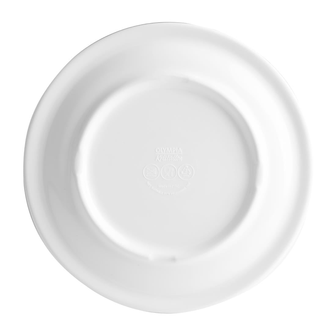 Olympia Kristallon Melamine Narrow Rimmed Plates 165mm (12 Pack)