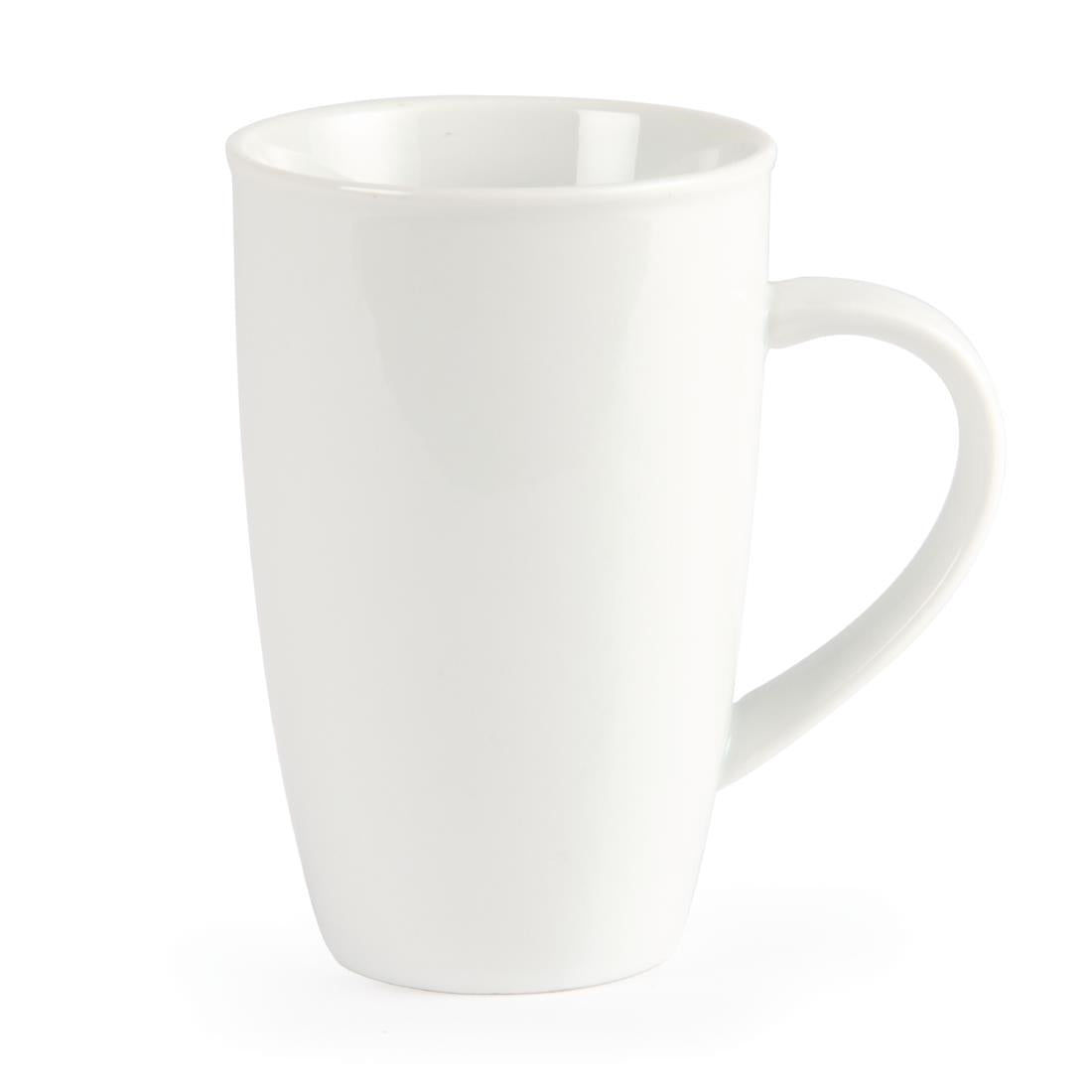 Olympia Whiteware Latte Mugs 400ml (6 Pack)
