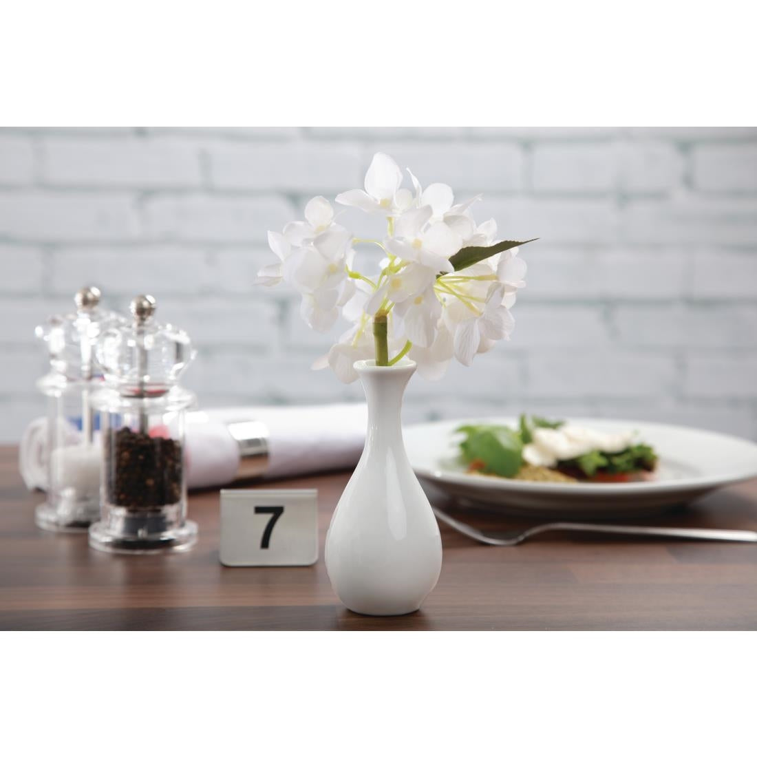 Olympia Whiteware Bud Vases 125mm (12 Pack)