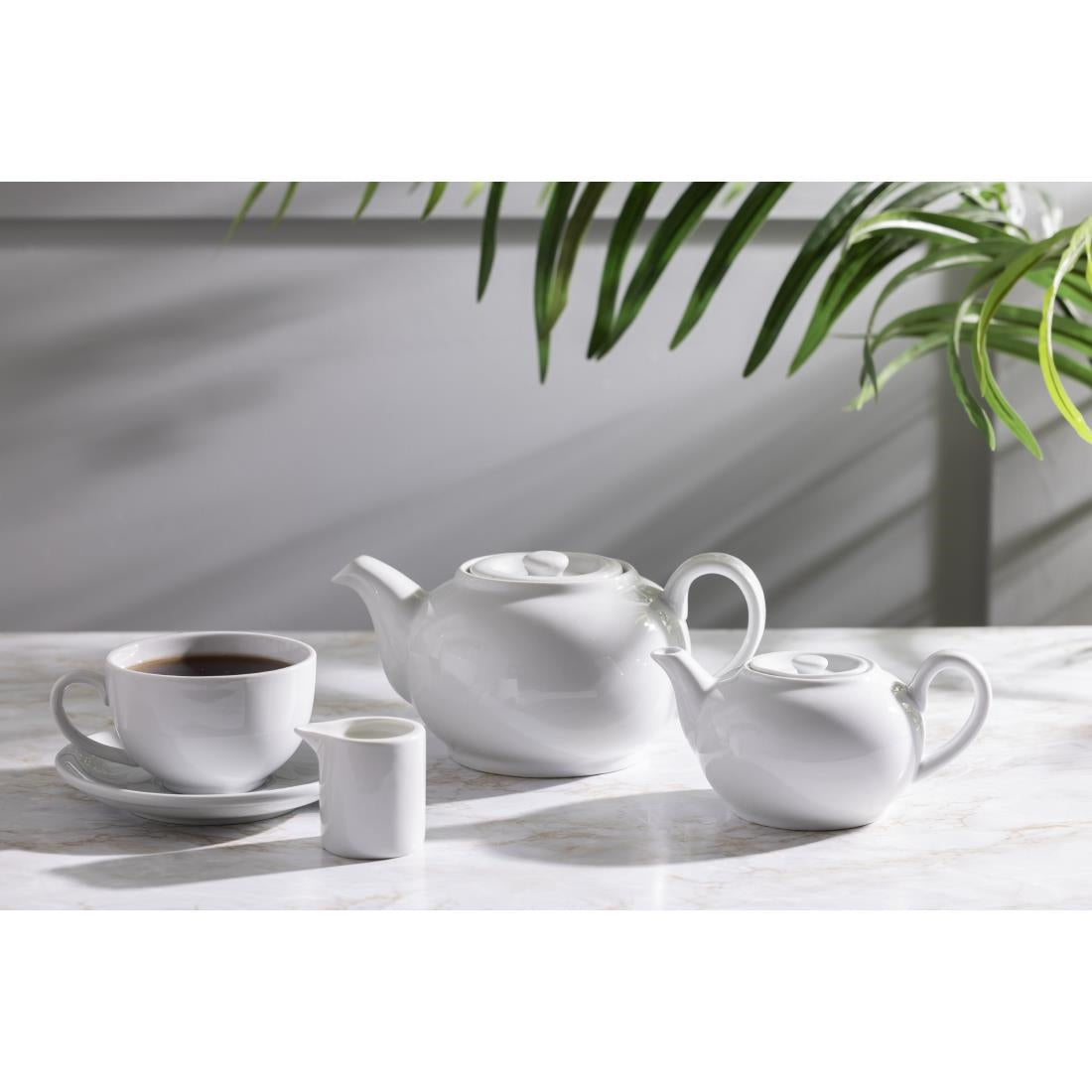 Olympia Whiteware Teapots 426ml (4 Pack)