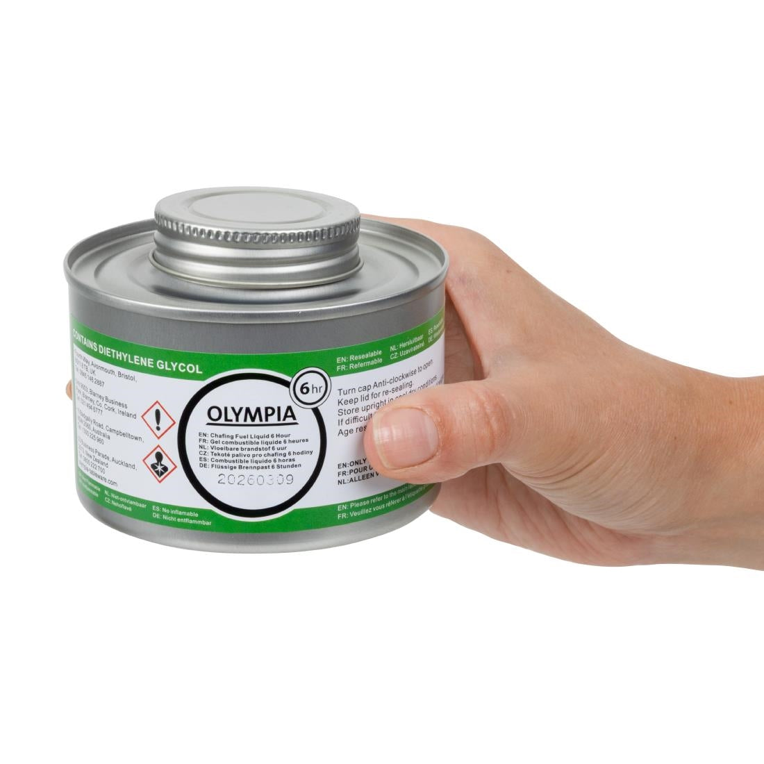 Olympia Liquid Chafing Fuel With Wick 6 Hour (12 Pack)