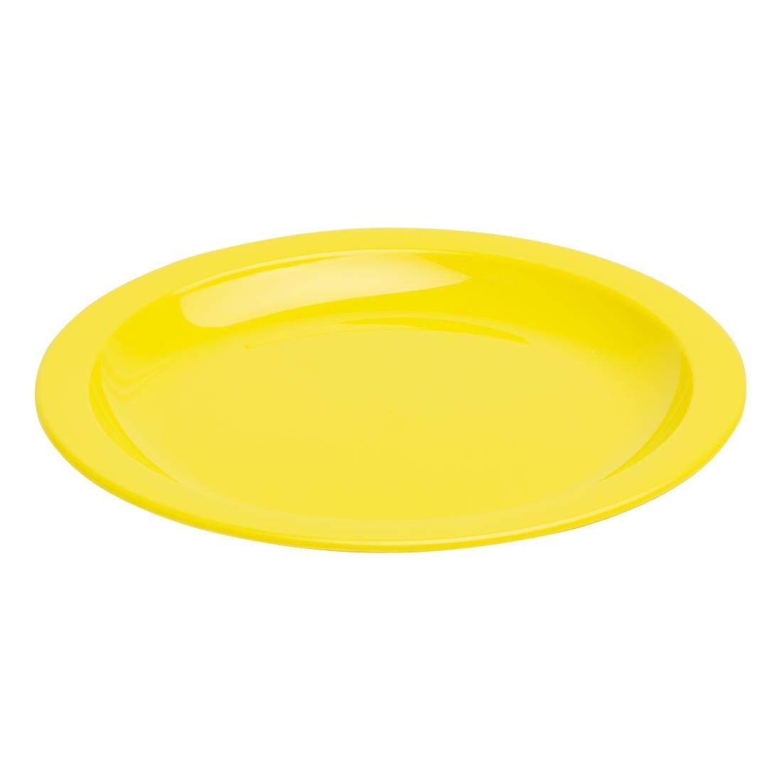 Olympia Kristallon Polypropylene Plates Yellow 174mm (12 Pack)