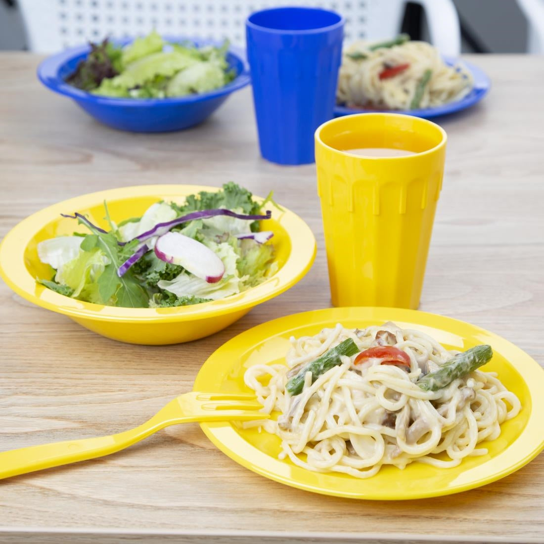 Olympia Kristallon Polypropylene Plates Yellow 174mm (12 Pack)