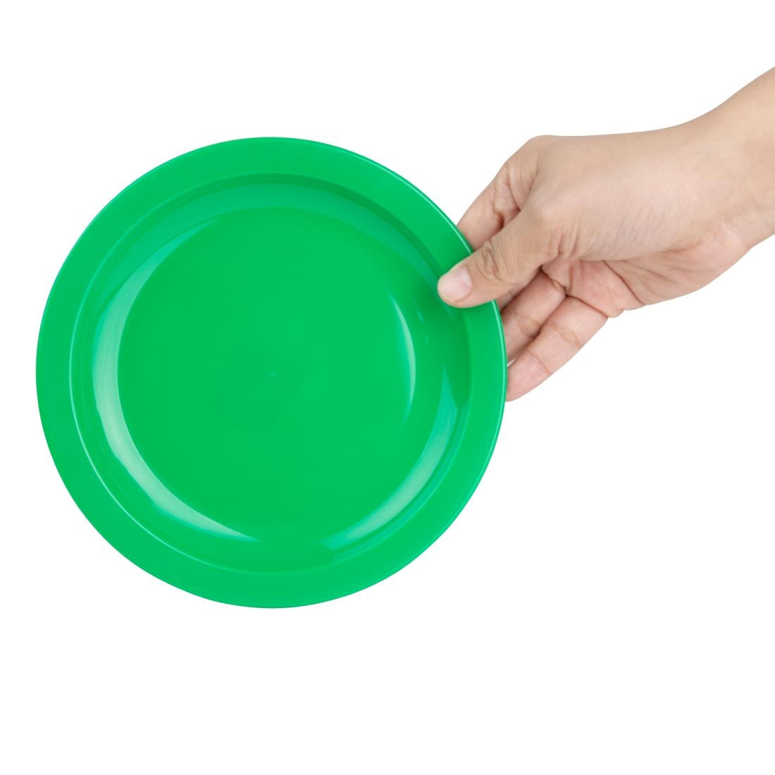Olympia Kristallon Polypropylene Plates Green 174mm (12 Pack)