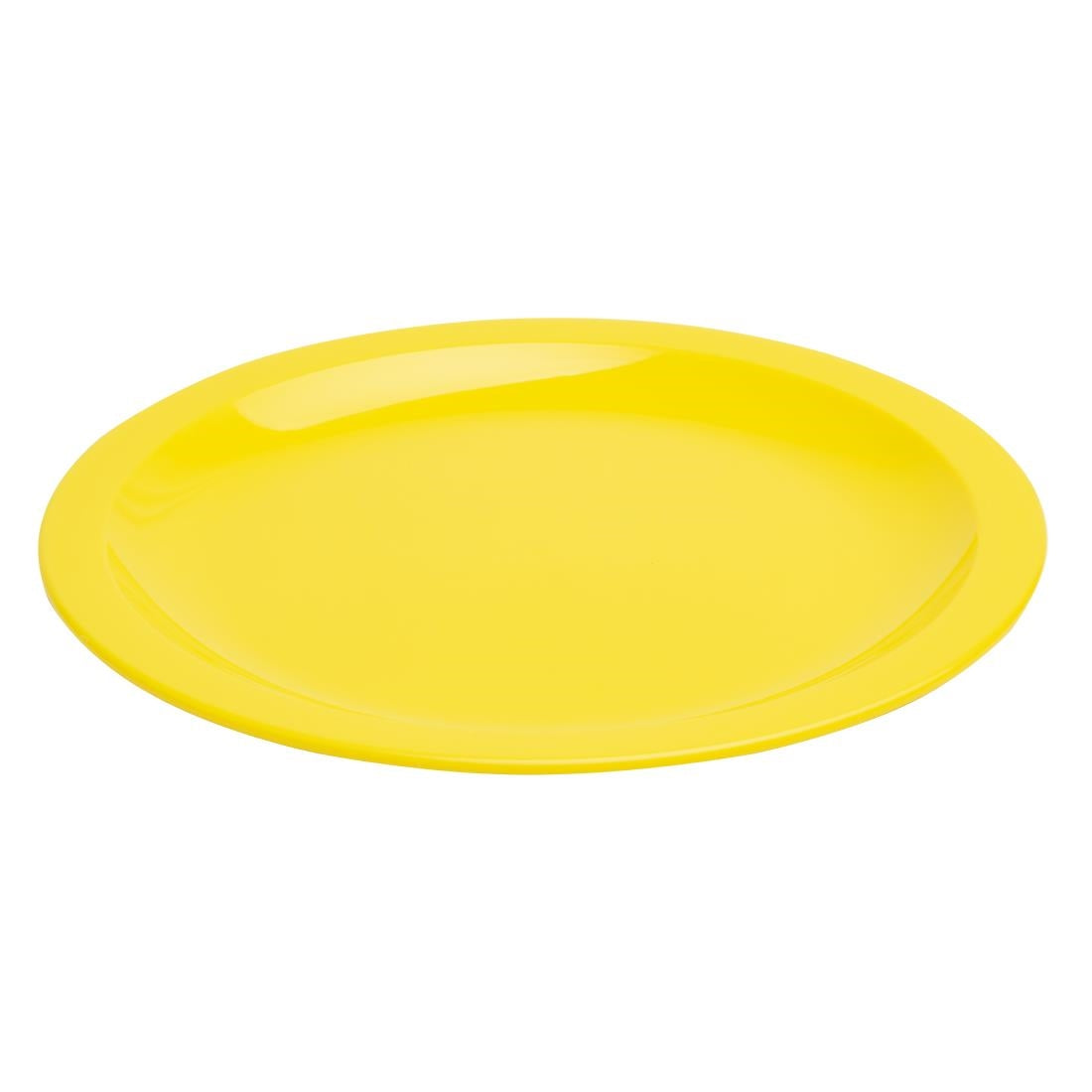 Olympia Kristallon Polypropylene Plates Yellow 230mm (12 Pack)